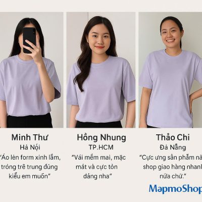 Feedback áo phối đồ với áo thun có cổ nữ nhà MAPMOSHOP