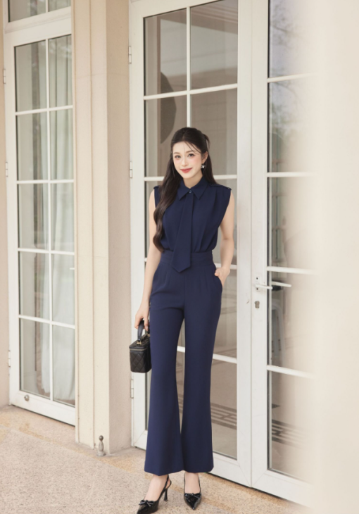 QUẦN LOE TÍM THAN DÂY ĐAI CẠP - Image 2