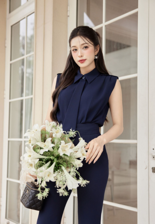 QUẦN LOE TÍM THAN DÂY ĐAI CẠP - Image 3
