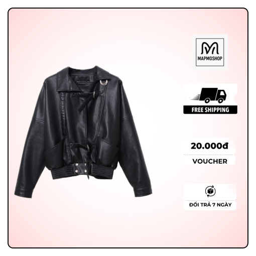 Áo khoác da nữ Mapmoshop – Cá tính, sang trọng và đầy cuốn hút - Image 3