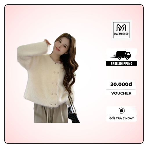 Áo khoác len nữ Mapmoshop – Mềm mại, ấm áp và thời trang