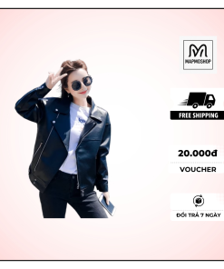 Áo khoác da nữ Mapmoshop – Cá tính, sang trọng và đầy cuốn hút